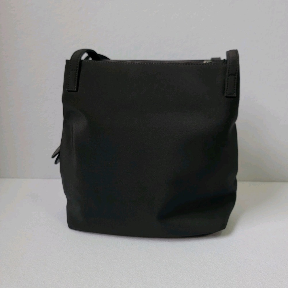 Hobo International Vintage Black Multi-Compartment Nylon Organizer Tote Bag Y2K